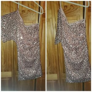 Champagne sequin dress